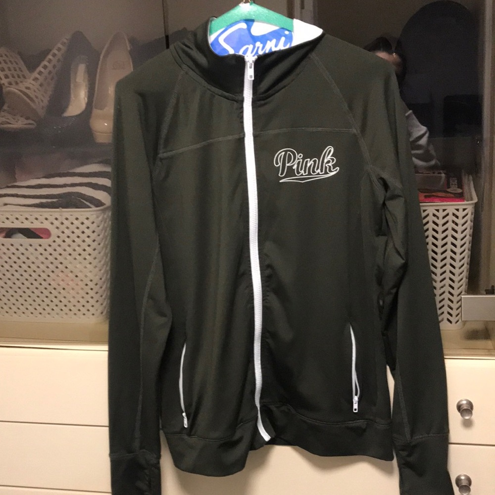 Olive green VS PINK zip up